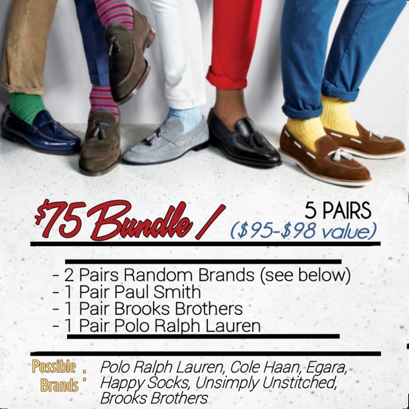 🎁 $75 MYSTERY BOX: Men's Designer Socks (5 PAIRS)